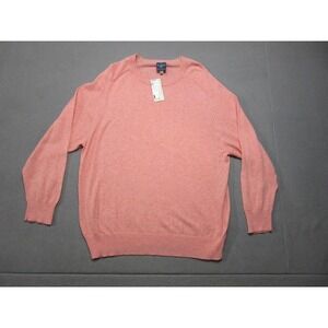 Bills Khakis Sweater Mens Large Pink Crewneck Knit Lightweight Pullover Preppy